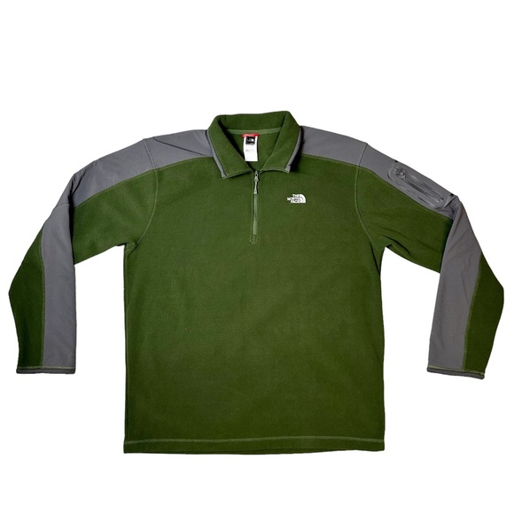 The North Face Other - The North Face 1/4 Zip Sweater Green/Gray Men’s Size XL